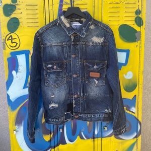 Billionaire Boys Club Distressed Patch Work Denim Jacket